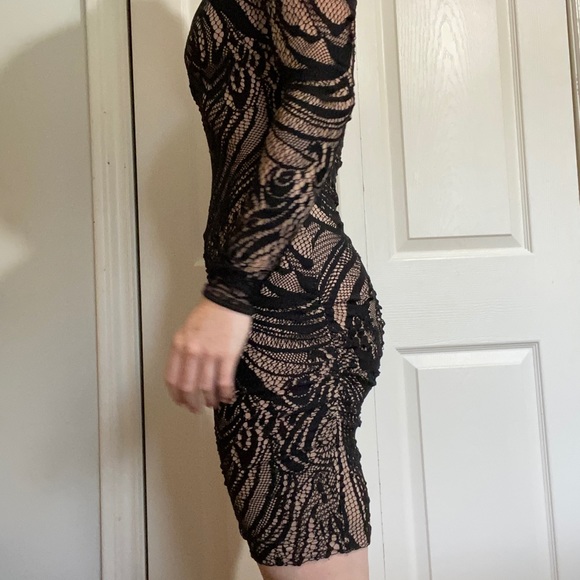 BCBG black and beige/nude cocktail dress - Picture 2 of 8